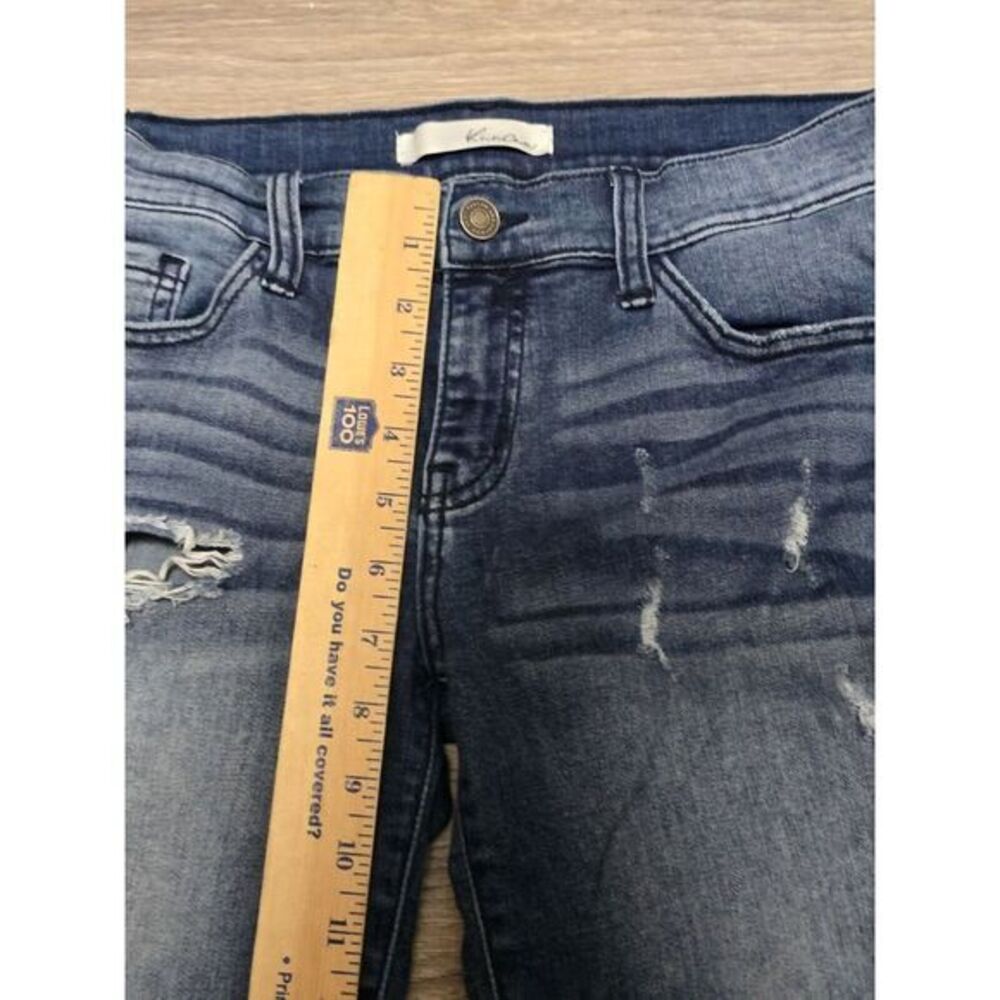 KanCan KC8201D Distressed MOTTO Skinny Ankle‎ Blue Denim Jeans Size 7/27 - Picture 4 of 8